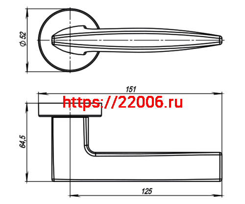 Ручка Armadillo (Армадилло) раздельная R.URB52.SQUID (SQUID URB9) MWSC-33 итальянский тисненый фото 3