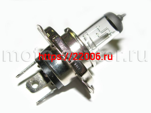 Лампа головного света галоген H4 P43T 18/18W прозрачная Лампа головного света галоген H4 P43T 18/18W прозрачная