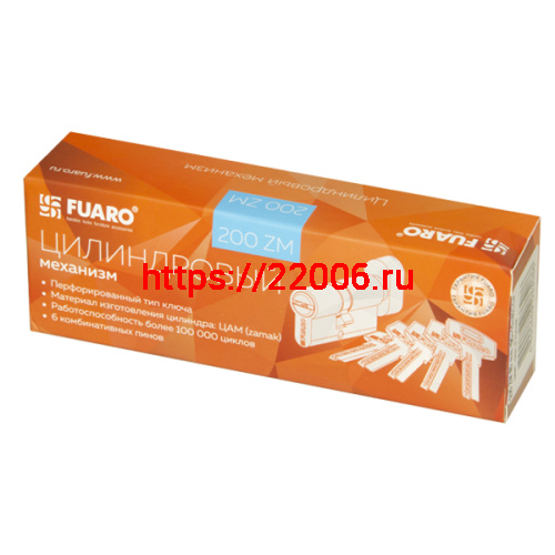 Цилиндровый Fuaro (Фуаро) механизм (200 ZM/90) 2000ZMKnob90(50+10+30) CP хром 5Key с вертушкой фото 2