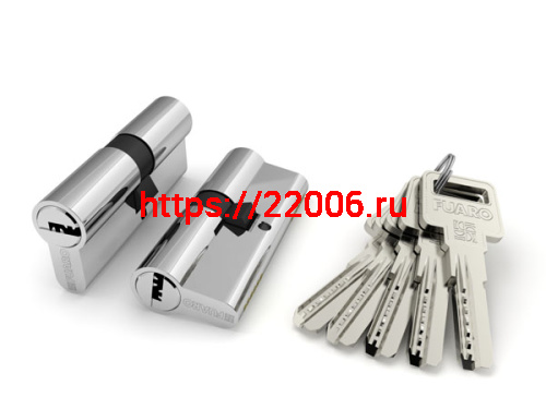 Цилиндровый Fuaro (Фуаро) механизм (R600/90) R6000Key90(50+10+30)-BL CP хром /блистер 5Key