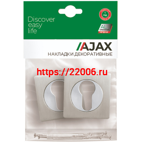 Накладка Ajax (Аякс) под цилиндр ET.K.JK51 (ET JK) SSC-16 сатин.хром фото 2