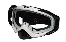 Очки мотокросс/спорт SCOUT (NK-1023) черн/белые, резинка с силиконом, цветн упаковка