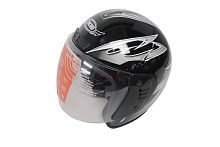 Шлем CONCORD XZH03 чёрный глянцевый с рисунком "S,M,L,XL,XXL" (открытый)