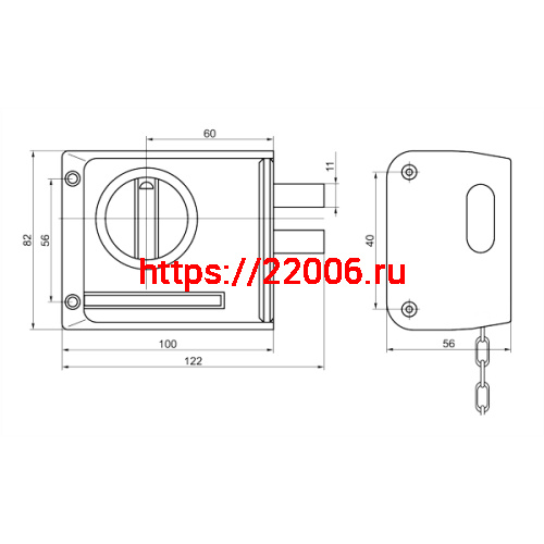 Замок Sam (Сам) накладной ЗНД-1АК прав/86700/ фото 2 Замок Sam (Сам) накладной ЗНД-1АК прав/86700/ фото 2