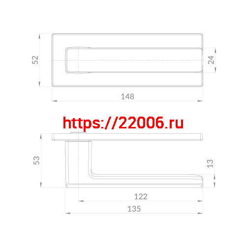 Ручка Punto (Пунто) раздельная K.EST.Q52.MEGA XL SSC-16 сатинированный хром фото 2 Ручка Punto (Пунто) раздельная K.EST.Q52.MEGA XL SSC-16 сатинированный хром фото 2