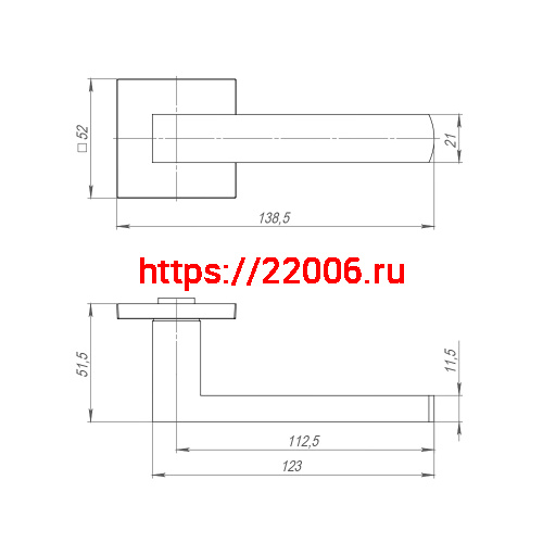 Ручка Ajax (Аякс) раздельная K.JS51.OPTIMAL SN-3 матовый никель фото 3