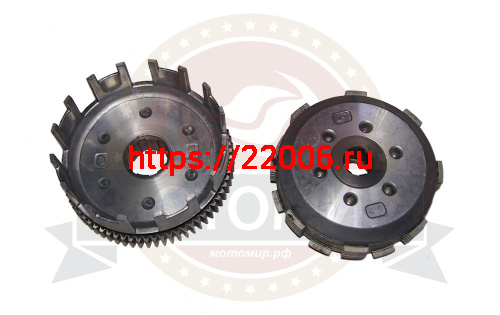 Барабан сцепления 166FMM в сборе (8 пазов+8 полупазов) 6 болтов 6 дисков 70Т (НАБОР) фото 2 Барабан сцепления 166FMM в сборе (8 пазов+8 полупазов) 6 болтов 6 дисков 70Т (НАБОР) фото 2