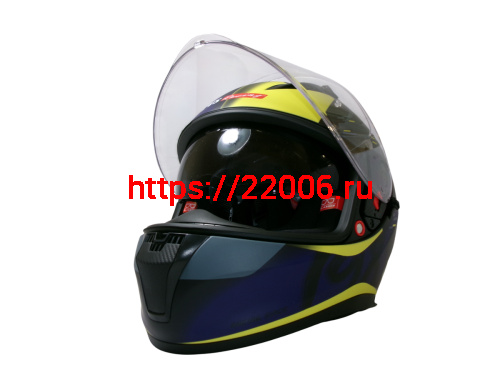 Шлем TVS RACING (Индия) STREET D/V DULL BLACK M.BLUE размер XL, + пинлок в комплекте, очки фото 7 Шлем TVS RACING (Индия) STREET D/V DULL BLACK M.BLUE размер XL, + пинлок в комплекте, очки фото 7