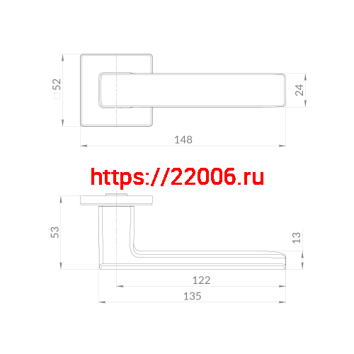 Ручка Punto (Пунто) раздельная K.EST.Q52.MEGA SSC-16 сатинированный хром фото 2 Ручка Punto (Пунто) раздельная K.EST.Q52.MEGA SSC-16 сатинированный хром фото 2