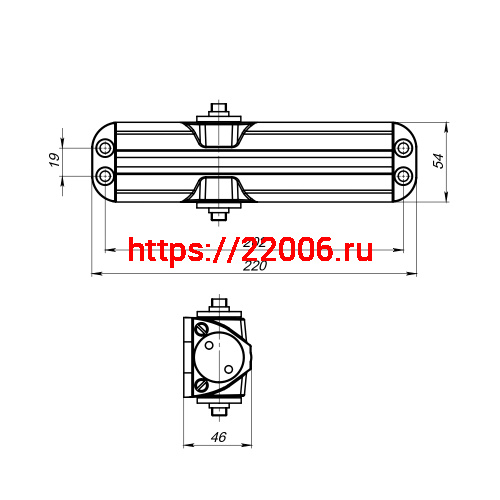 Доводчик Fuaro (Фуаро) дверной DC20-5/TS-68 WH до 110 кг (белый) фото 3