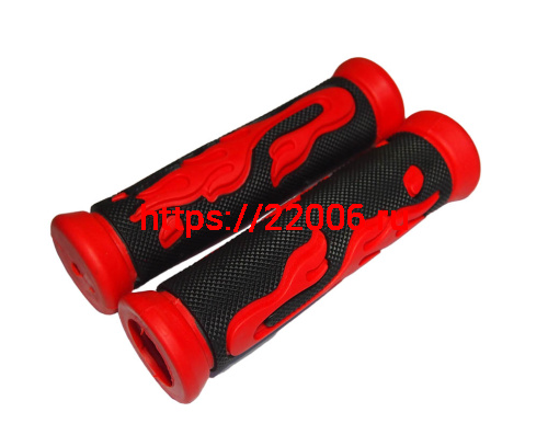Грипсы для велосипеда 130мм, резина, черно-красные, рисунок "Пламя" (EHG-25) Грипсы для велосипеда 130мм, резина, черно-красные, рисунок "Пламя" (EHG-25)