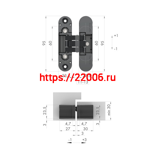 Петля Armadillo (Армадилло) скрытой установки U3D4000 SG (9540UN3D) мат. золото фото 2 Петля Armadillo (Армадилло) скрытой установки U3D4000 SG (9540UN3D) мат. золото фото 2