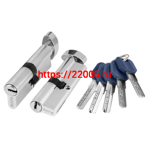 Цилиндровый Punto (Пунто) механизм (Z402/60) Z4002Knob60(25+10+25) с вертушкой CP хром