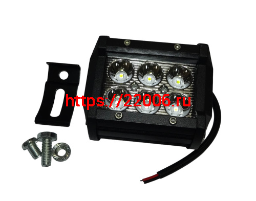 Фара светодиодная (планка)  JT-1200-18W 2 ряда по 3 больших  диода  (Пр) (пришла как 27921)