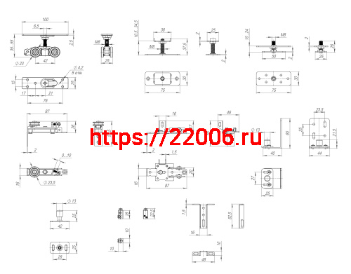 Комплект Armadillo (Армадилло) для телескопического открывания SLD.Comfort-PRO.SET5.telescope/80 (Comfort - PRO SET 5) фото 4