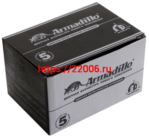 Петля Armadillo (Армадилло) скрытой установки U3D4200L CP левая (Architect 3D-ACH 40) хром 40 кг фото 2