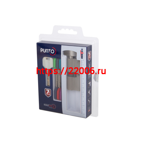 Цилиндровый Punto (Пунто) механизм MaxPro7002Knob95mm(45+10+40) SN никель 7key с вертушкой фото 2