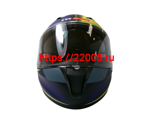Шлем TVS RACING (Индия) STREET D/V DULL BLACK M.BLUE размер XL, + пинлок в комплекте, очки фото 6 Шлем TVS RACING (Индия) STREET D/V DULL BLACK M.BLUE размер XL, + пинлок в комплекте, очки фото 6