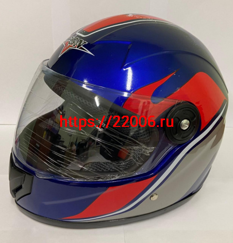 Мотошлем закрытый FGN-888 синий (без размера)
