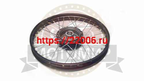 Обод 17" передний спицы, барабан. тормоз 1,4-17 TRICKLER XY110-17A в сборе (НАБОР) фото 2 Обод 17" передний спицы, барабан. тормоз 1,4-17 TRICKLER XY110-17A в сборе (НАБОР) фото 2