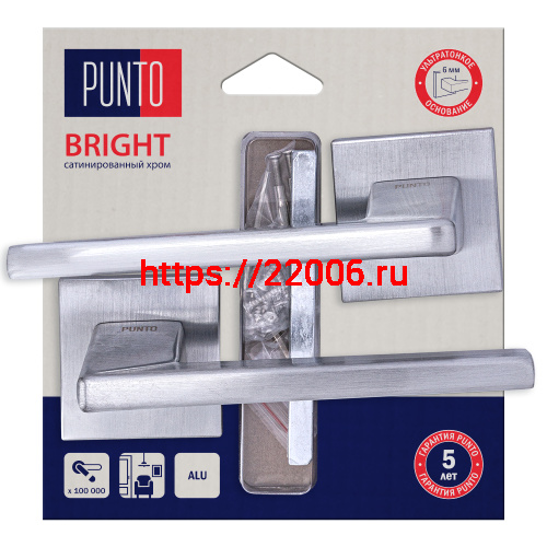 Ручка Punto (Пунто) раздельная LM/A K.QS52.BRIGHT/HD SSC-16 сатин. хром