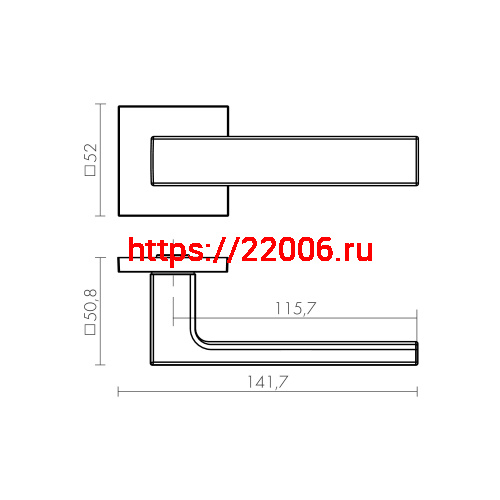 Ручка Fuaro (Фуаро) раздельная K.TRG52.TETRAGON SSC-16 сатин хром 8х140 мм фото 3