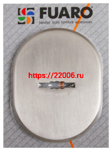 Декоративная Fuaro (Фуаро) накладка ESC 475 (90х65) SN матовый никель на сувальдный замок фото 2