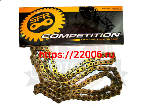 Цепь (520Н-Х) SFR -126 зв. с сальником Х-типа, замок под расклепку (НАБОР)