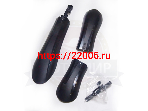 Крылья велосипедные 24"-27,5" для широких колес, фэтбайк, 3-х составные  (пара) пласт. HN62