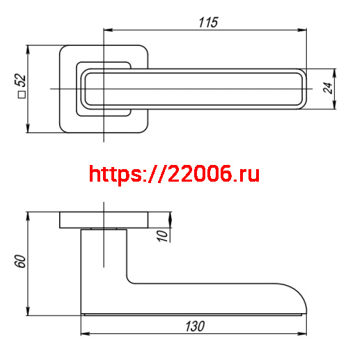 Ручка Punto (Пунто) раздельная K.QR52.MARS (MARS QR) SN/WH-19 матовый никель/белый фото 3