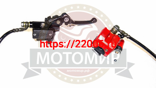 Гидравлика передняя в сборе Fighter125 (тормоз в сборе) посад.43мм,склад.ручка (L-1200mm, 1 поршень) фото 2 Гидравлика передняя в сборе Fighter125 (тормоз в сборе) посад.43мм,склад.ручка (L-1200mm, 1 поршень) фото 2