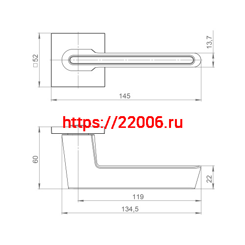 Ручка Ajax (Аякс) раздельная K.JS51.STICK SSC/CP-16 сатинированный хром/хром фото 2 Ручка Ajax (Аякс) раздельная K.JS51.STICK SSC/CP-16 сатинированный хром/хром фото 2