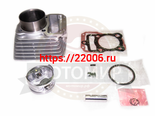 Цилиндр в сборе с поршнем CG200 см3 63,50мм 163FML (H104мм, h76мм, палец 15мм) Цилиндр в сборе с поршнем CG200 см3 63,50мм 163FML (H104мм, h76мм, палец 15мм)