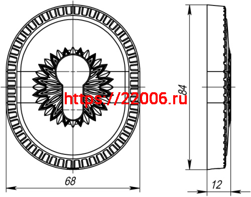 Декоративная накладка Armadillo (Армадилло) на цилиндр ET-DEC CL (ATC Protector 1) GP Золото фото 3