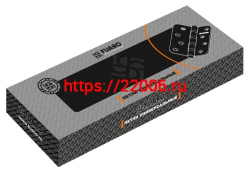 Петля Fuaro (Фуаро) универсальная IN4400U-R10 SN (4BB-R10 100x75x2,5) мат. никель фото 2