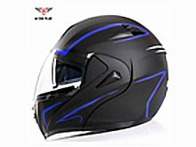 Мотошлем VIRTUE MD-808 трансформер с визором черно-синий матовый (L)