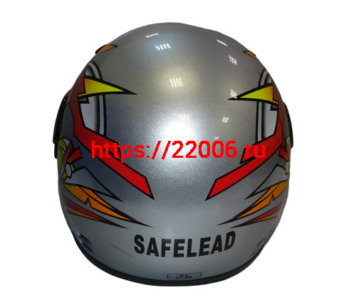 Шлем интеграл "Safelead" HF-908 (619) Детский E05 BLACK, TB-SILVER размер S (16 шт.) фото 4