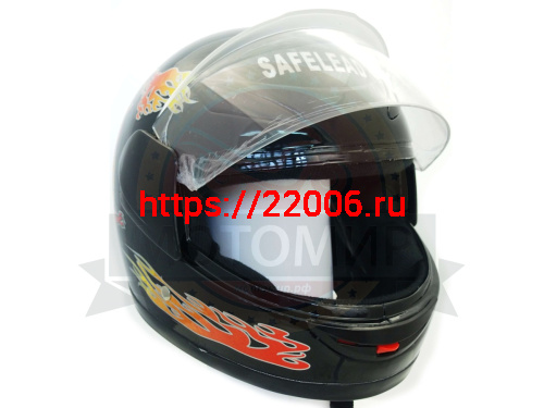 Шлем интеграл "Safelead" HF-908 (619) Детский E05 BLACK, TB-SILVER размер S (16 шт.) фото 2