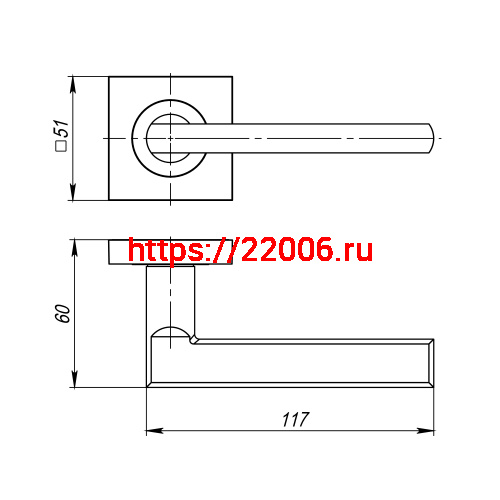Ручка Ajax (Аякс) раздельная K.JK51.POLO TECH/IND BL-24 черный (белая коробка) фото 2