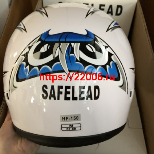 Шлем интеграл "Safelead" HF-150 NEW белый (BG), бургунди (DT), черный (Q30), размер M фото 3