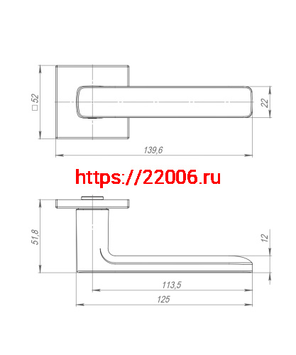 Ручка Punto (Пунто) раздельная K.ARC.Q52.VIVA SN-3 мат.никель ТРОСИК фото 3