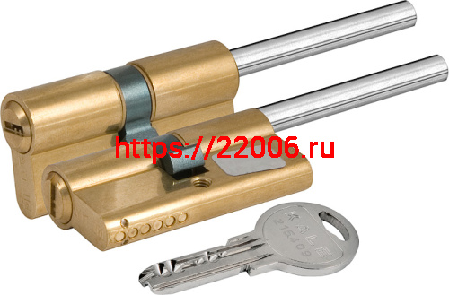 Цилиндровый механизм Kale kilit (Кале килит) под вертушку (дл.шток) 164 SX/71 (35+10+26) mm латунь 5 кл.