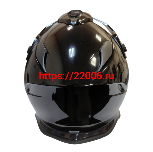 Шлем кроссовый со стеклом (туринг) СНЕГОХОДНЫЙ COBRA EC H331, черный, с ПОДОГРЕВОМ ВИЗОРА, размер M фото 4