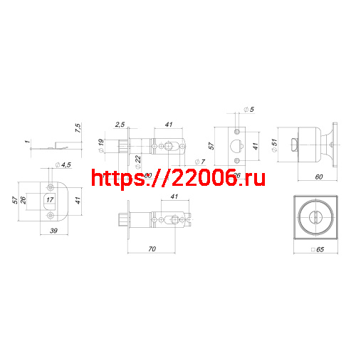 Ручка Punto (Пунто) защелка DK772/BL BL-ET (кл./фик.) черный фото 3 Ручка Punto (Пунто) защелка DK772/BL BL-ET (кл./фик.) черный фото 3