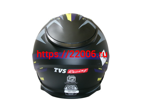 Шлем TVS RACING (Индия) STREET D/V DULL BLACK M.BLUE размер XL, + пинлок в комплекте, очки фото 3 Шлем TVS RACING (Индия) STREET D/V DULL BLACK M.BLUE размер XL, + пинлок в комплекте, очки фото 3
