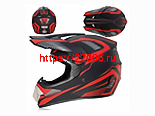 Мотошлем VIRTUE MD-905 Кросс черно-красный матовый (S) Мотошлем VIRTUE MD-905 Кросс черно-красный матовый (S)