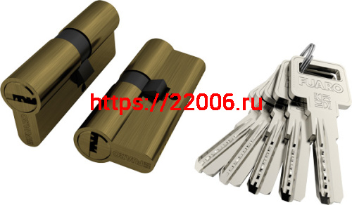 Цилиндровый Fuaro (Фуаро) механизм R600/70 mm (30+10+30) AB бронза 5 кл.