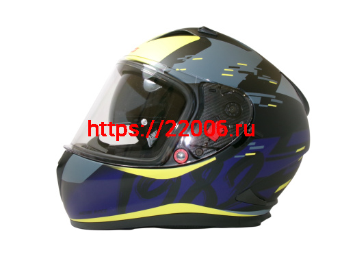Шлем TVS RACING (Индия) STREET D/V DULL BLACK M.BLUE размер XL, + пинлок в комплекте, очки фото 2 Шлем TVS RACING (Индия) STREET D/V DULL BLACK M.BLUE размер XL, + пинлок в комплекте, очки фото 2