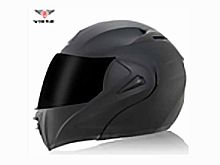 Мотошлем VIRTUE MD-808 трансформер с визором черный матовый с темным стеклом (XL)