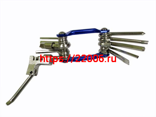 Набор шестигранников (6 шт+2 отвертки), выжимка цепи Набор шестигранников (6 шт+2 отвертки), выжимка цепи